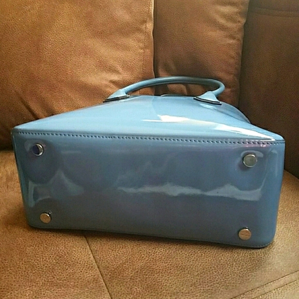 Michael Kors dome satchel patent leather denim blue - Picture 3 of 9